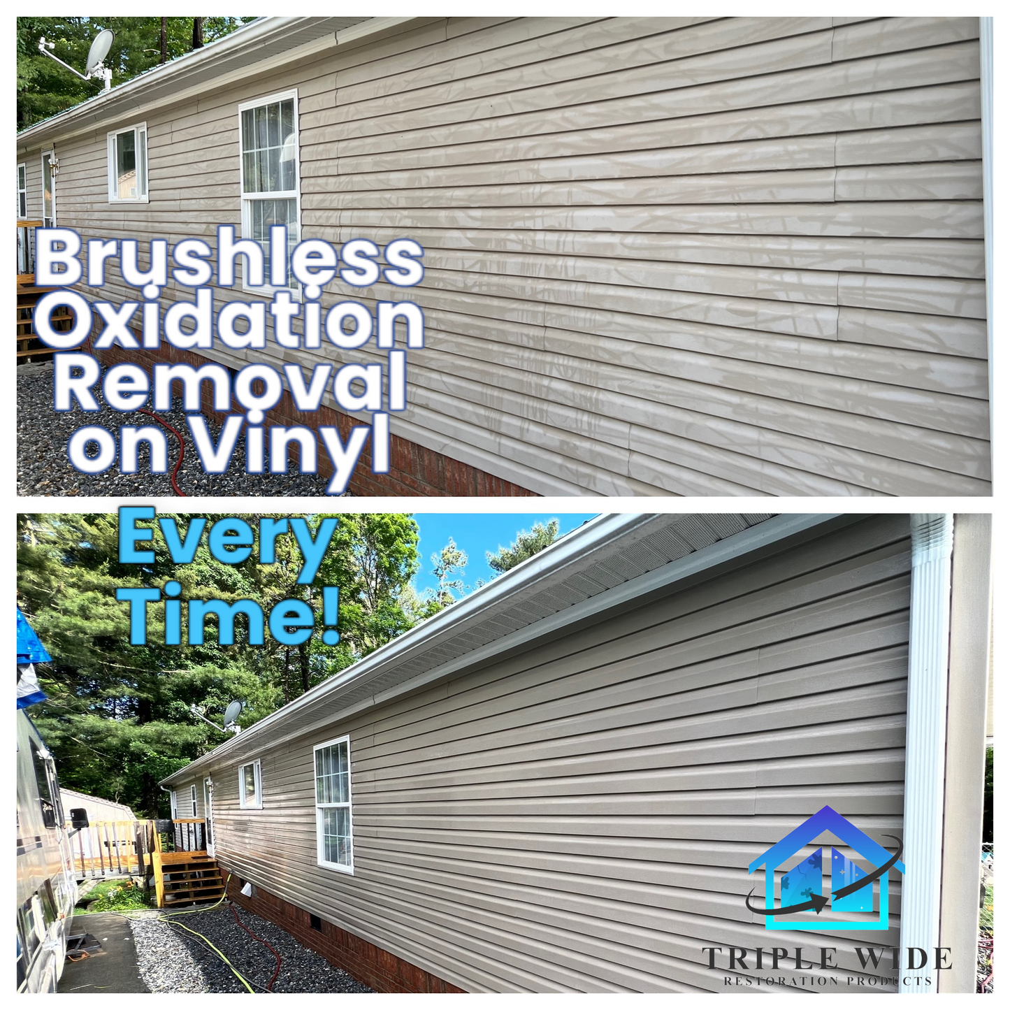 Triple OX - Brushless Oxidation Removal - For Vinyl Siding, Metal Roofs, and more...